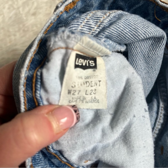 Vintage Levi’s Student Fit 550 Orange Tab Jeans Size 27W 28L - Picture 5 of 10